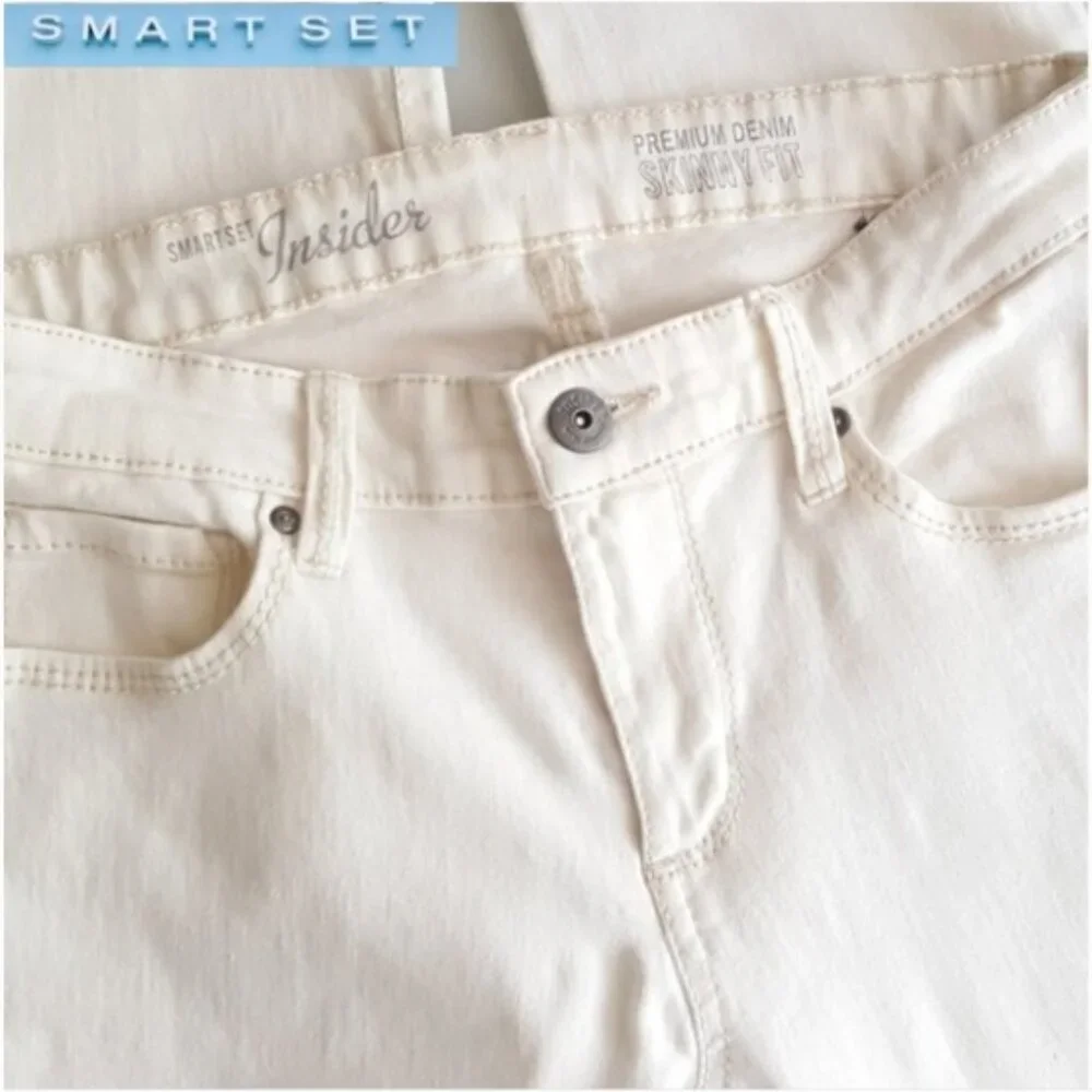 🇨🇦 SMART SET Jeans - Off-White - Picture 2 of 16